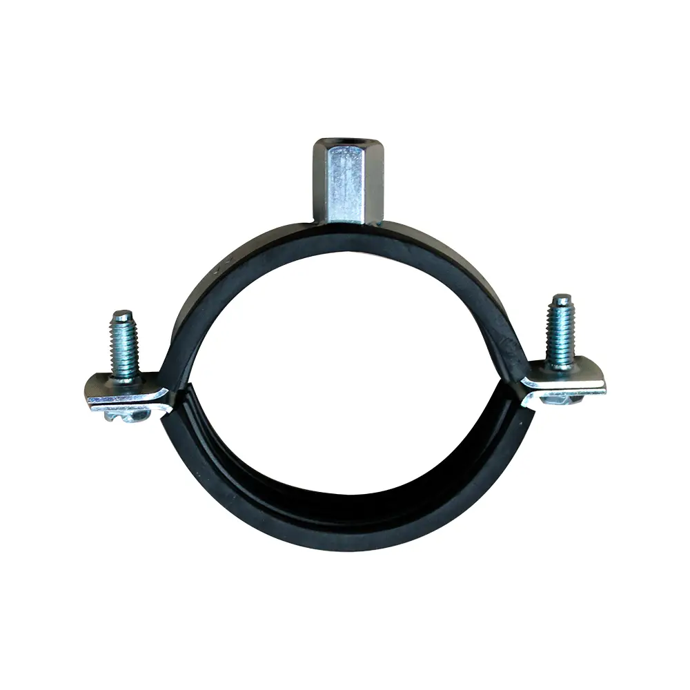 Abrazadera zincada<br>con goma