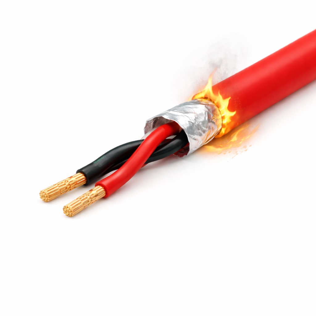 Cable 2 x 1,5 trenzado, apantallado y RF120