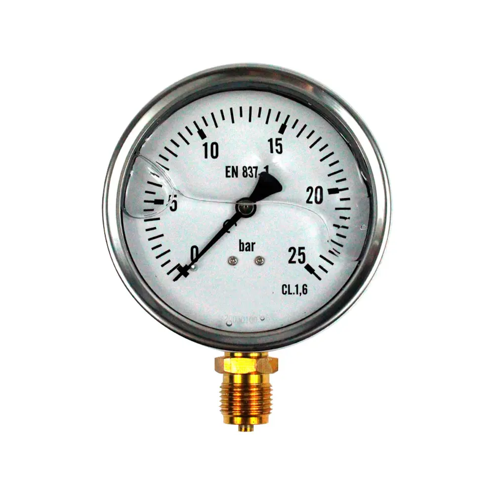 Manómetro glicerina caja inox