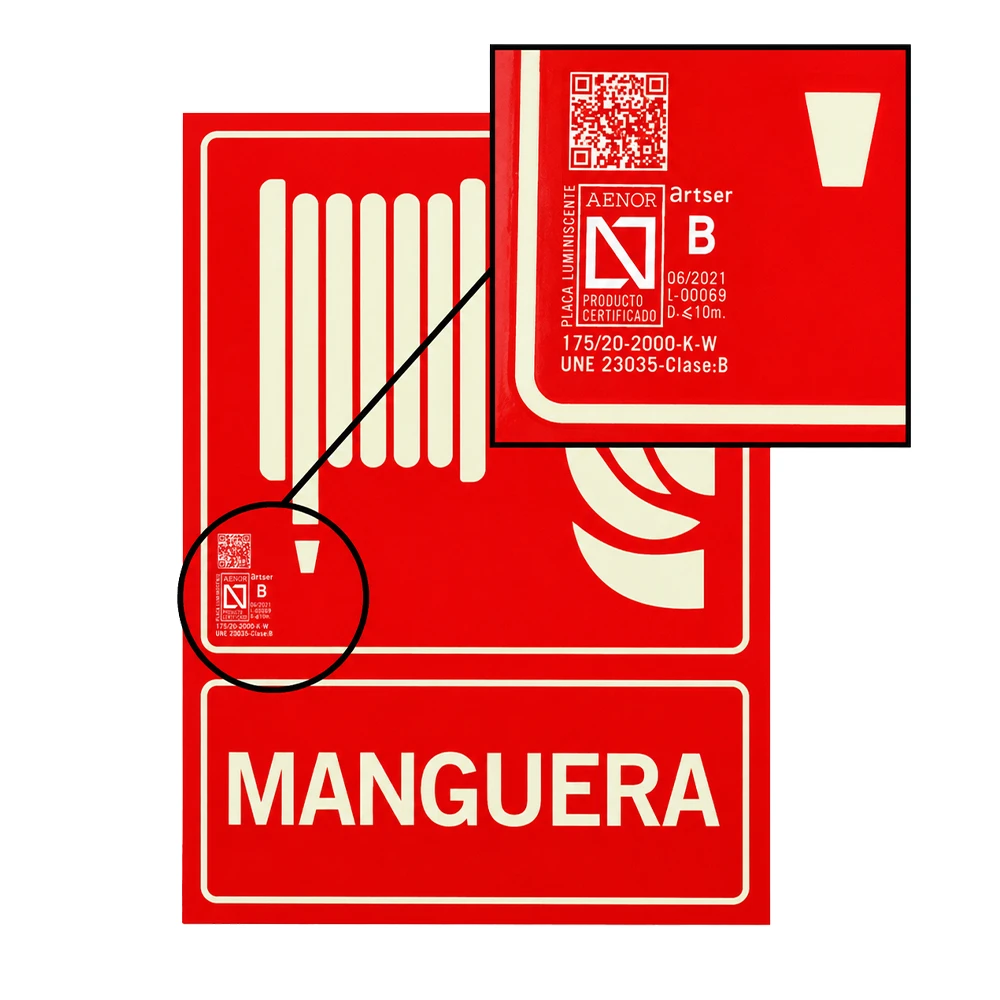 Placas señalización<br>PVC clase B