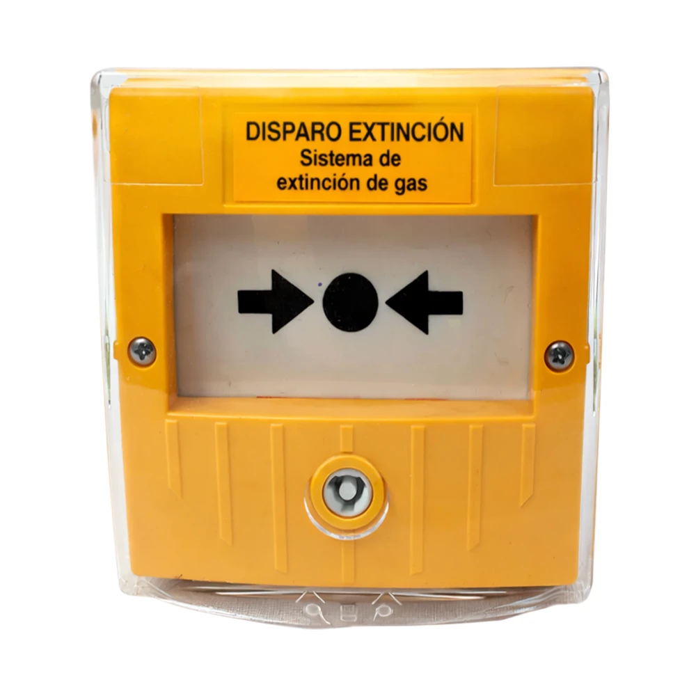 Pulsador amarillo convencional de disparo manual