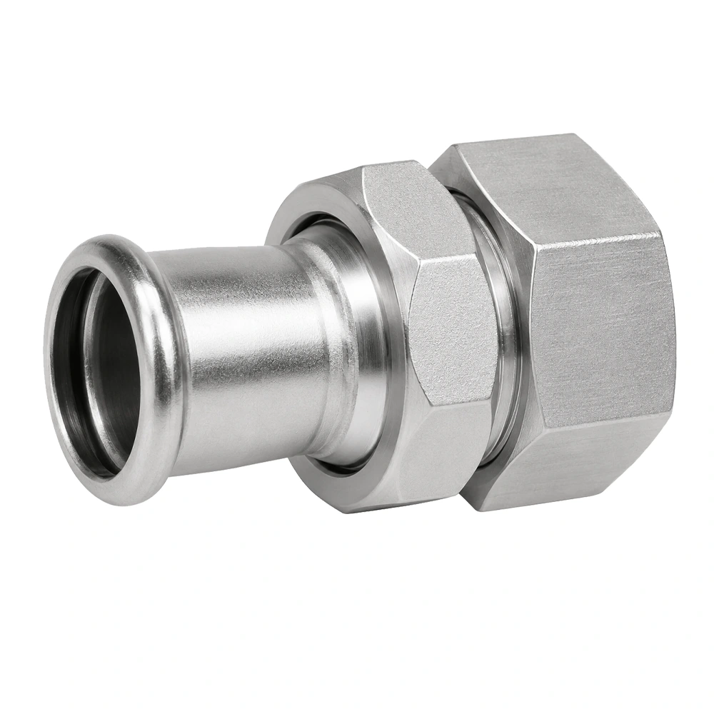 Racor 3 piezas hembra inoxidable