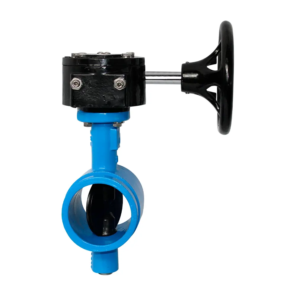 Válvula mariposa con volante ranurada