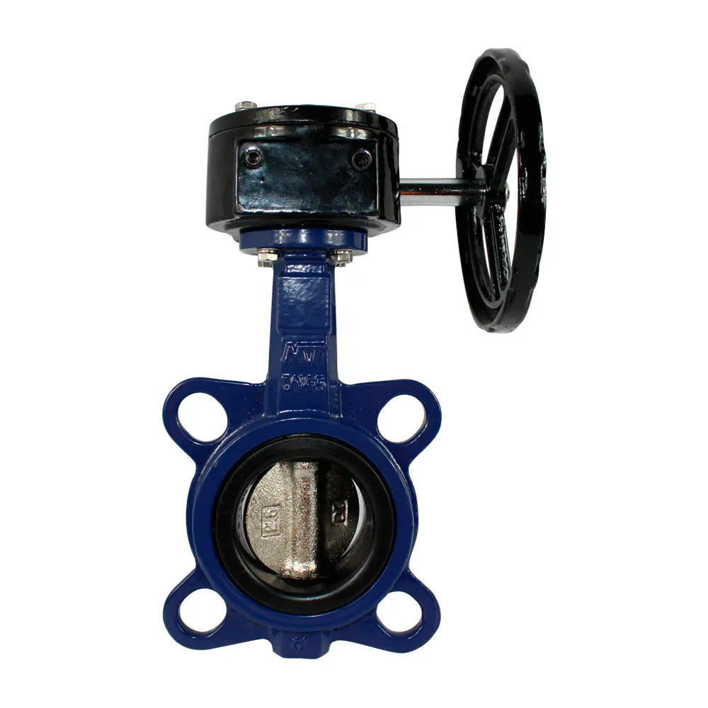 Válvula mariposa con volante wafer