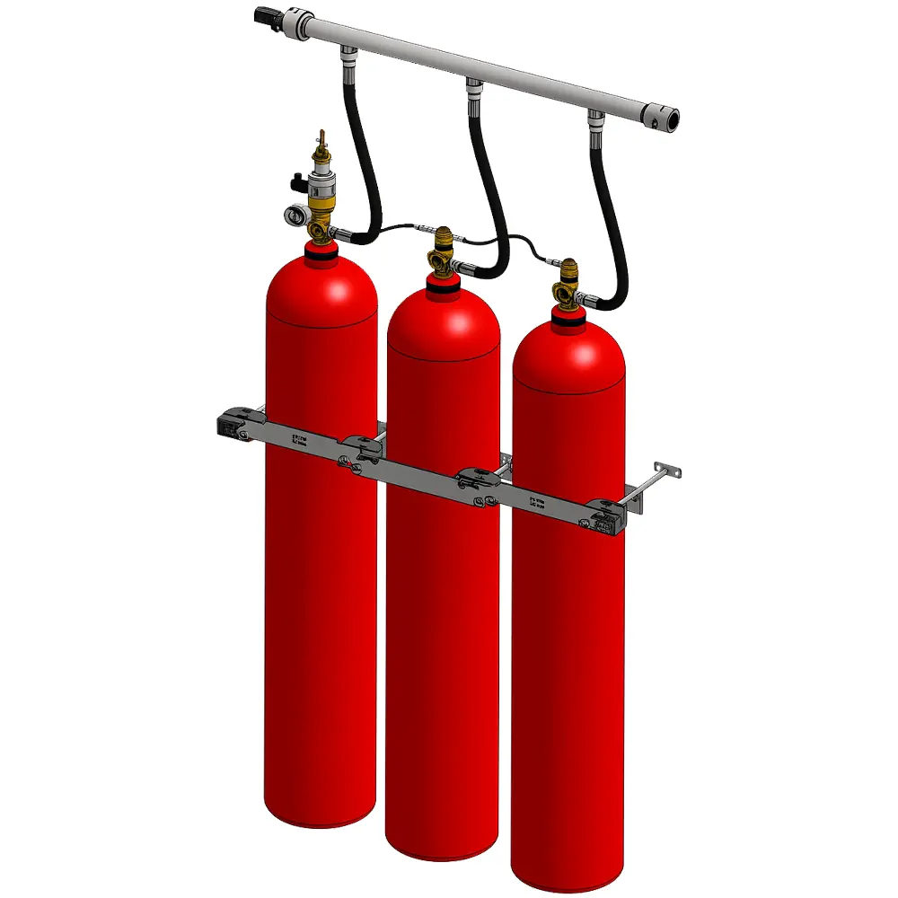 Batería cilindros gas inerte