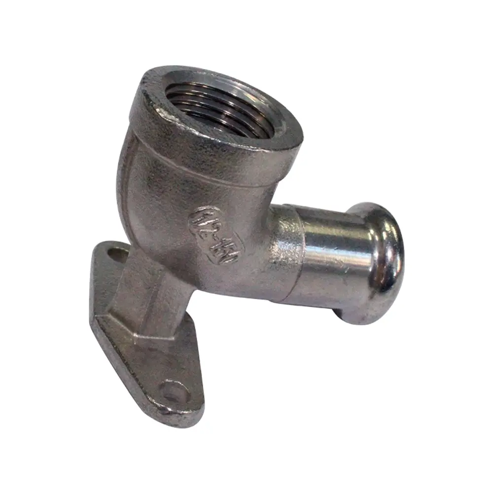 Codo placa una pieza inoxidable