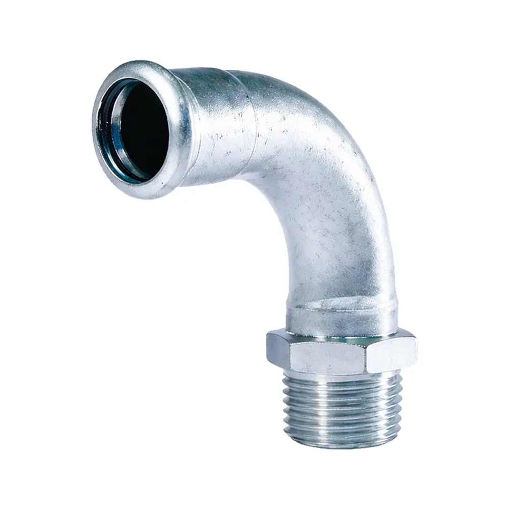 Curva roscada macho acero al carbono