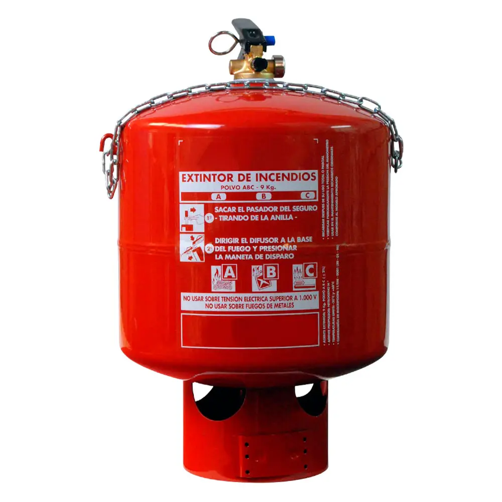 Extintor polvo  ABC 9 kg automático
