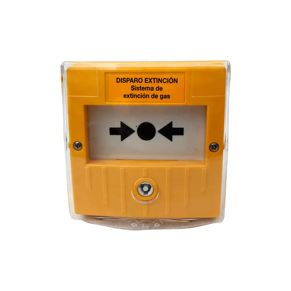 Pulsador manual de<br>disparo extinción
