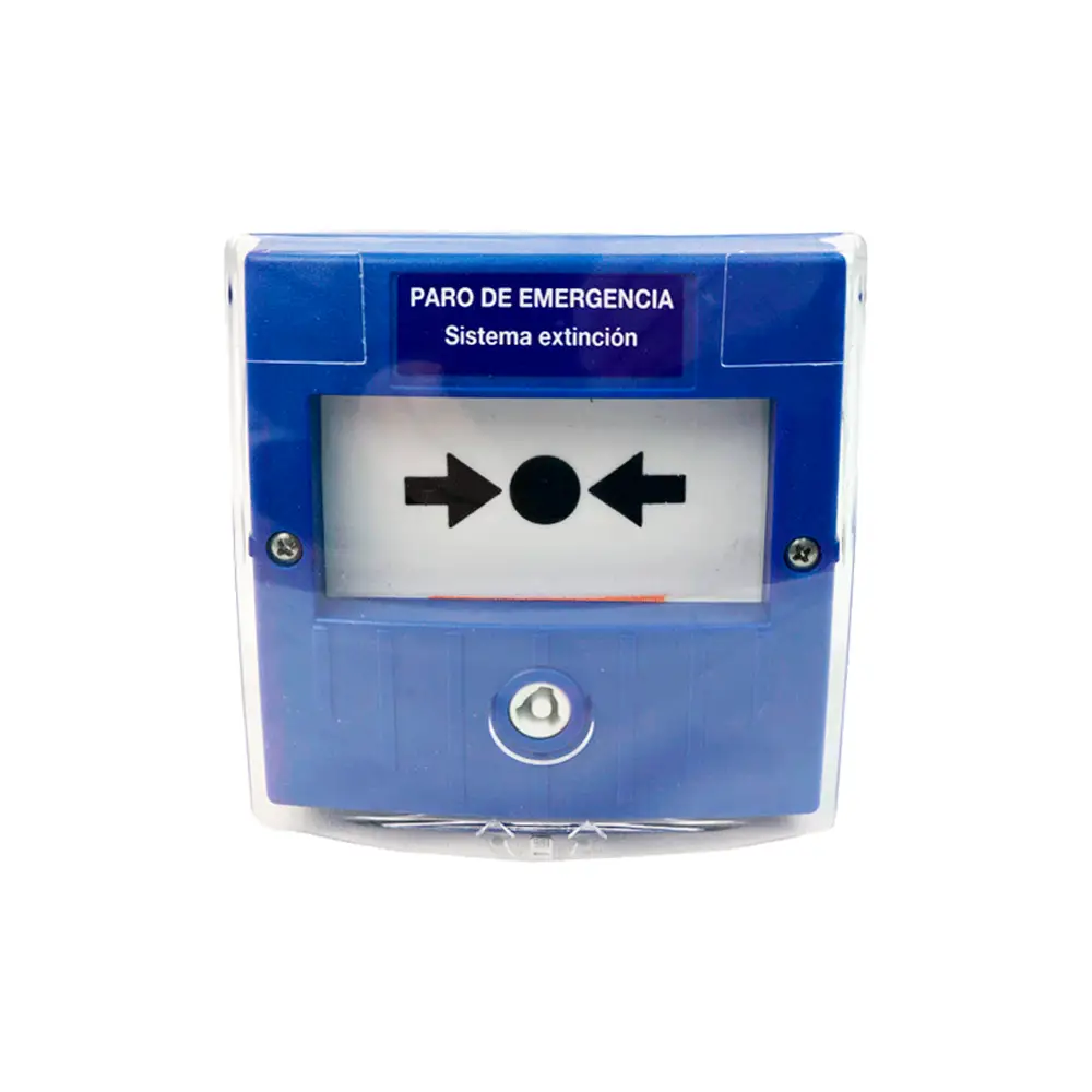 Pulsador manual de<br>paro extinción