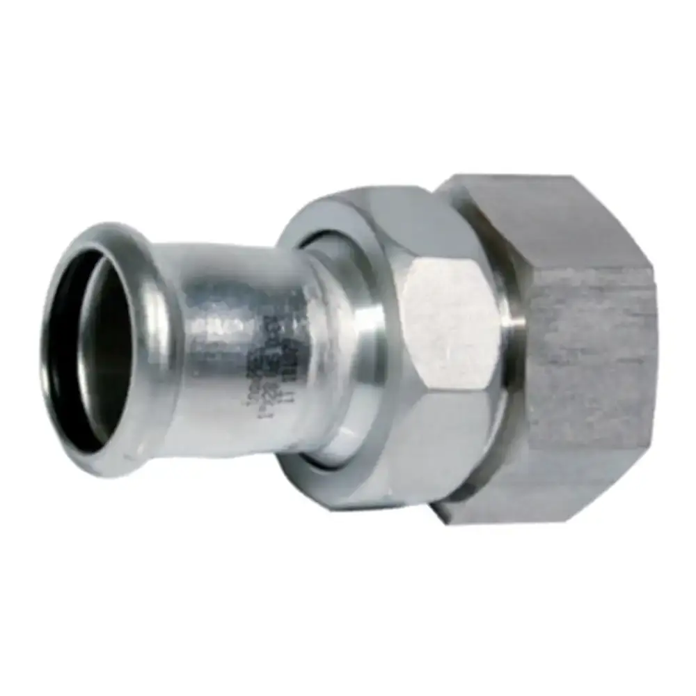 Racor 3 piezas hembra inoxidable