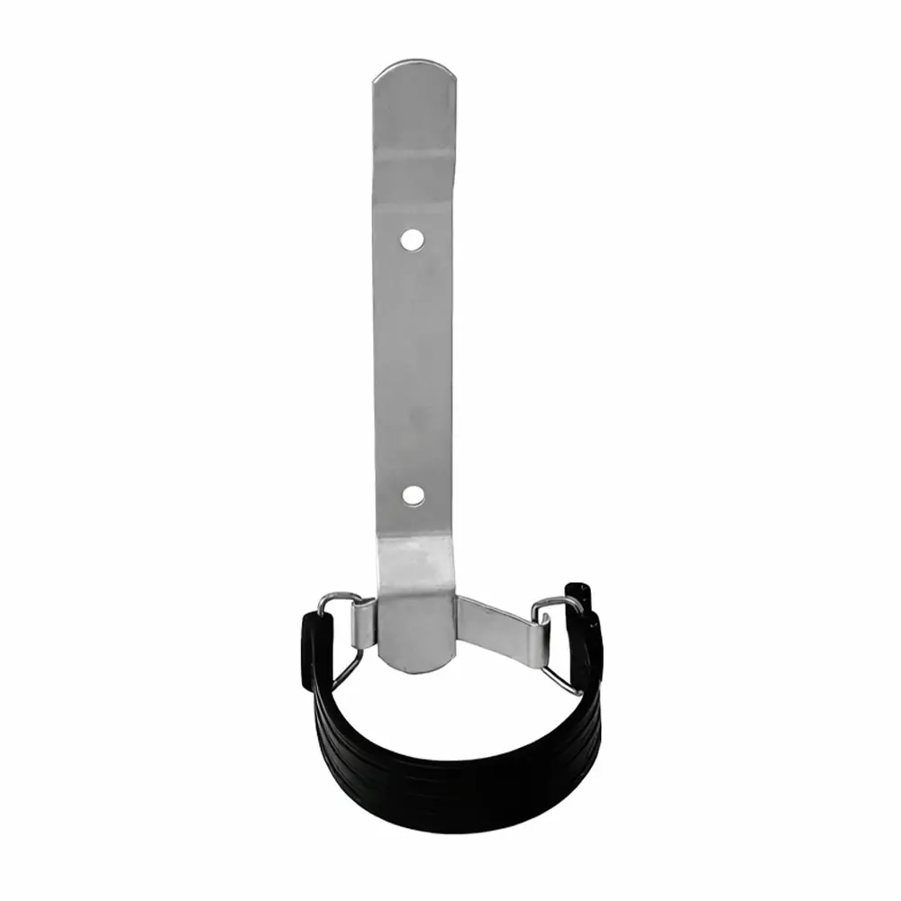 Soporte auto inox<br>extintor polvo 3 Kg