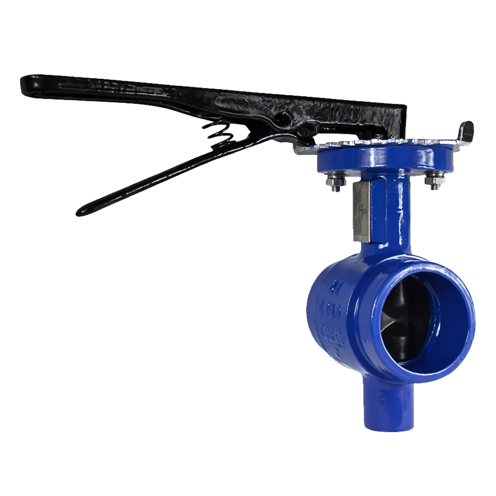 Válvula mariposa con palanca ranurada