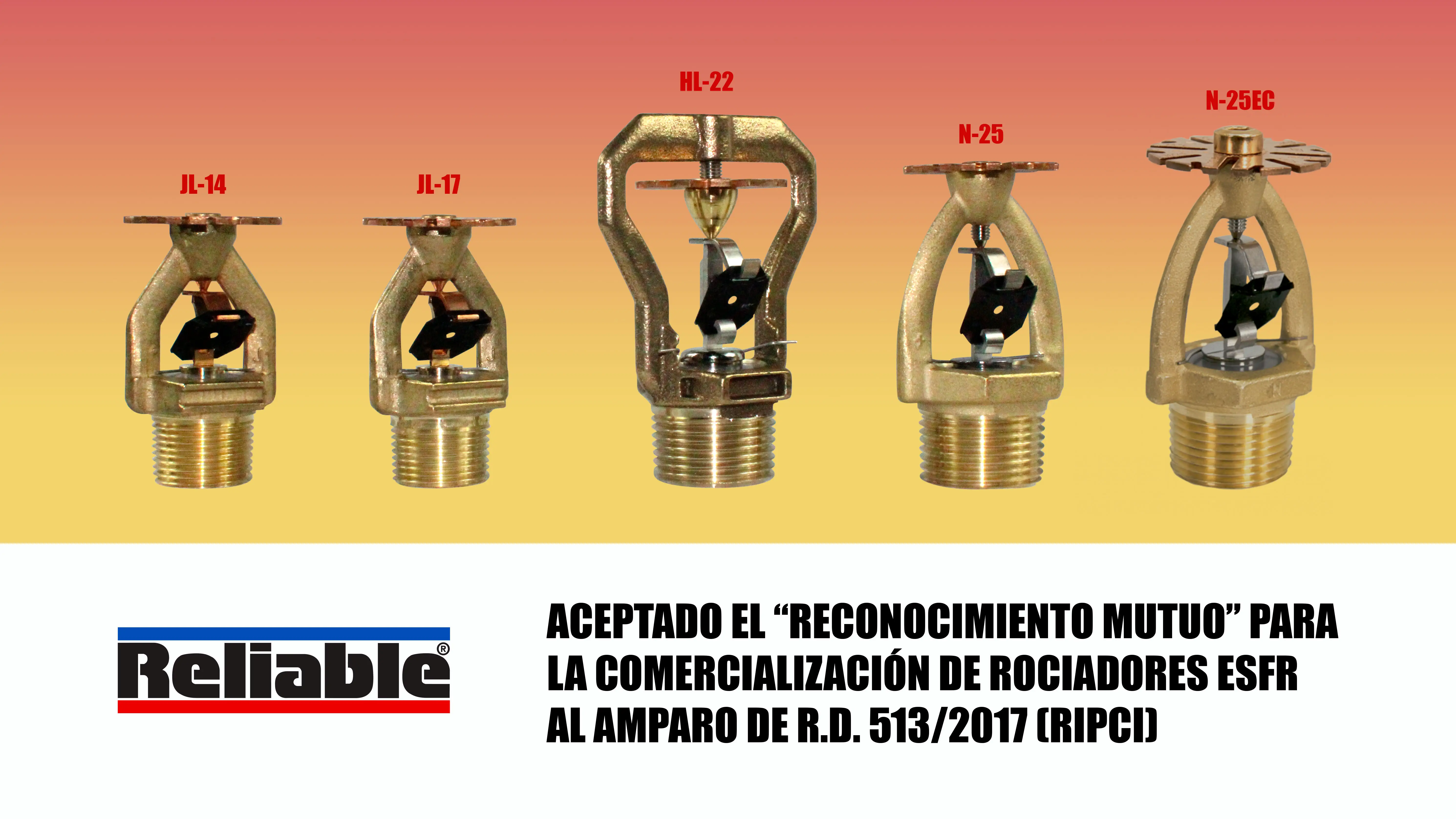Sprinklers ESFR ya están reconocidos para la comercialización en el territorio español
