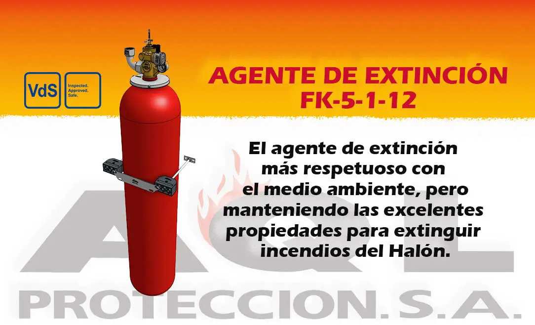 Agente extintor FK-5-1-12 llamado NOVEC de forma común